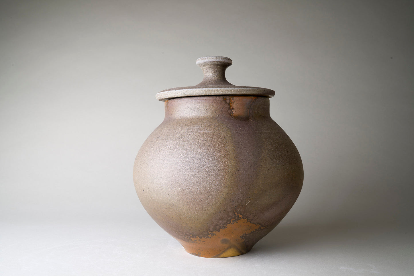 Brown pot with lid