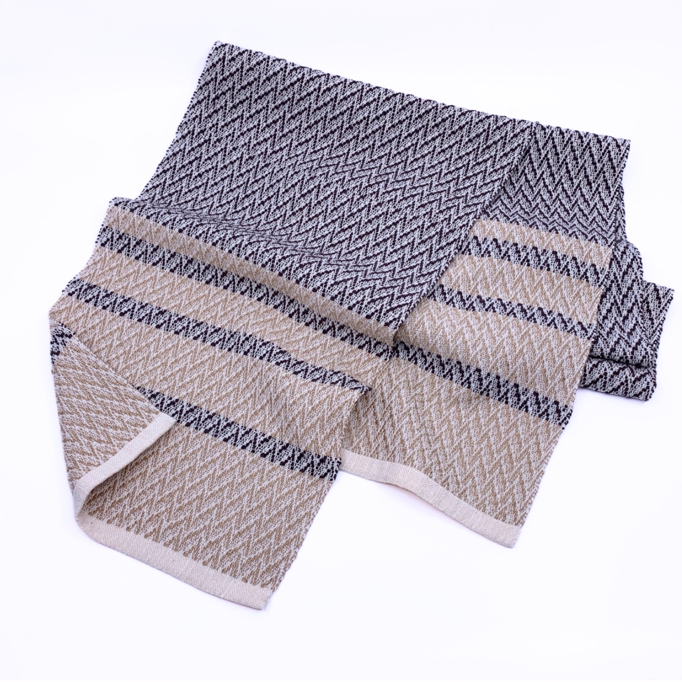 Brown Cotton & Bamboo Scarf