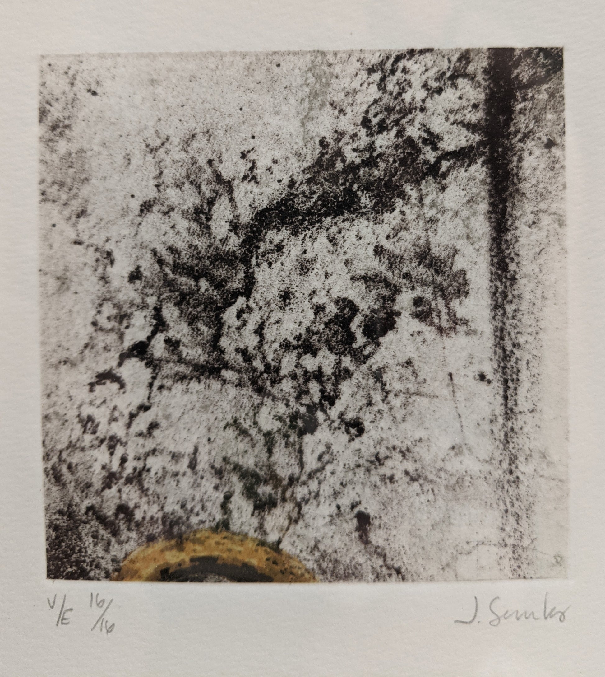 Abstract black and white print