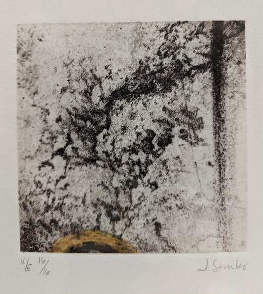 Abstract black and white print