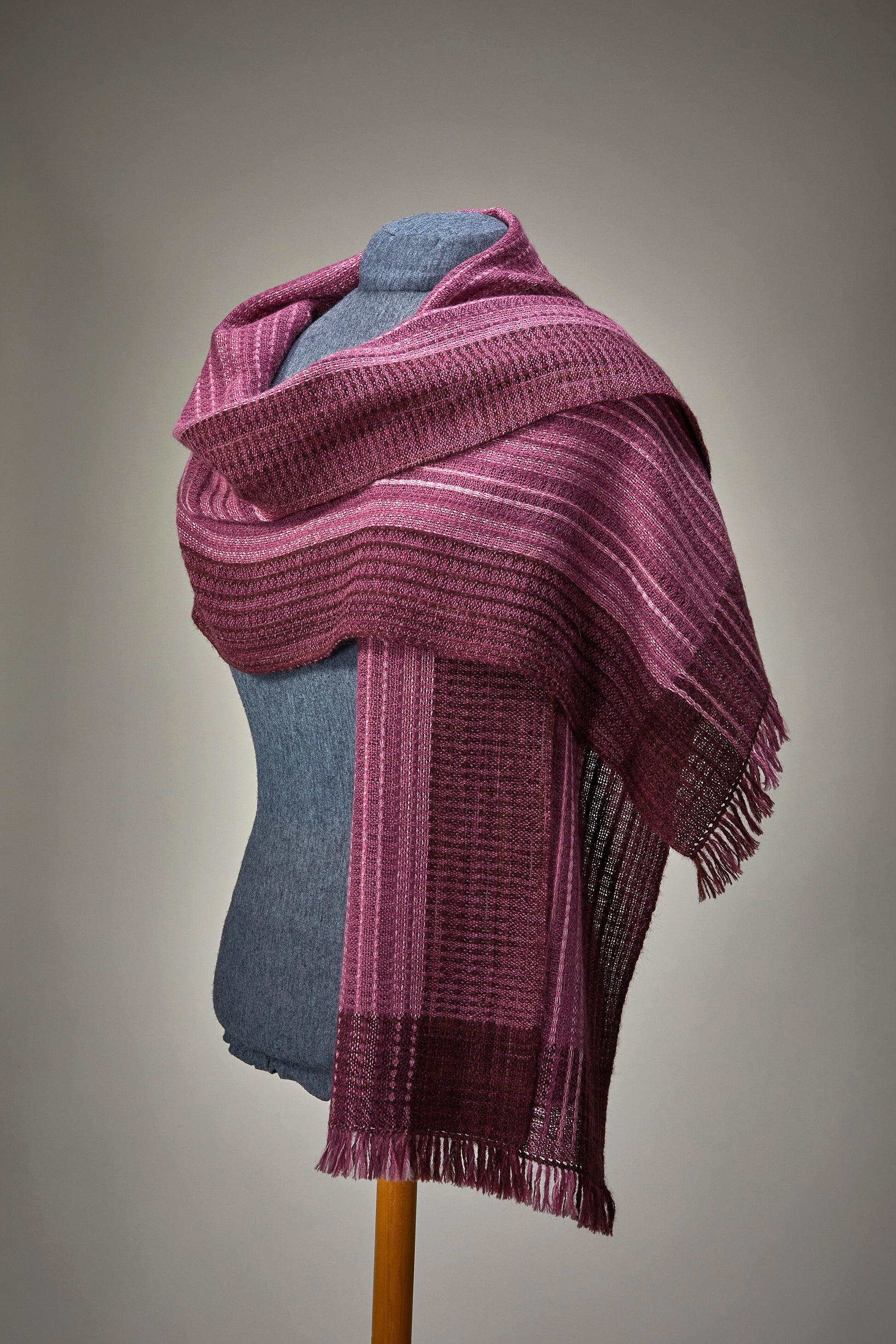 pruple handwoven scarf
