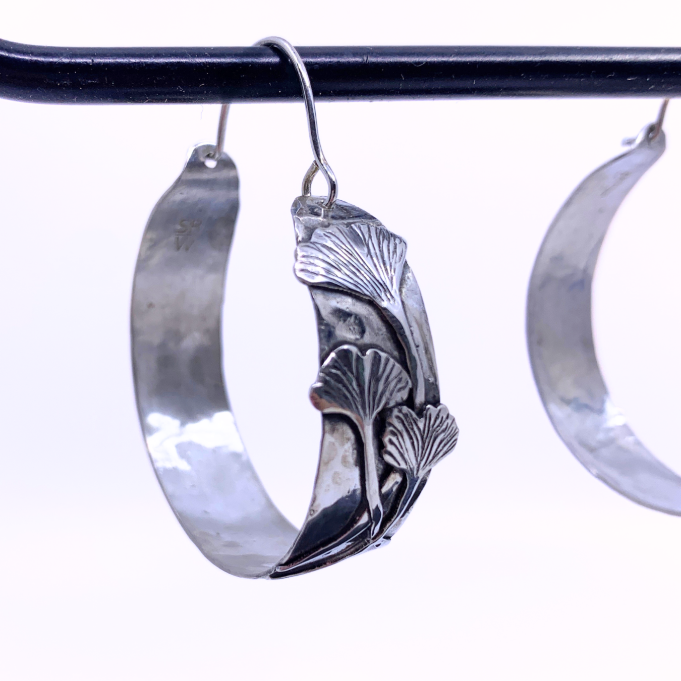 Gingko Hoop Earrings