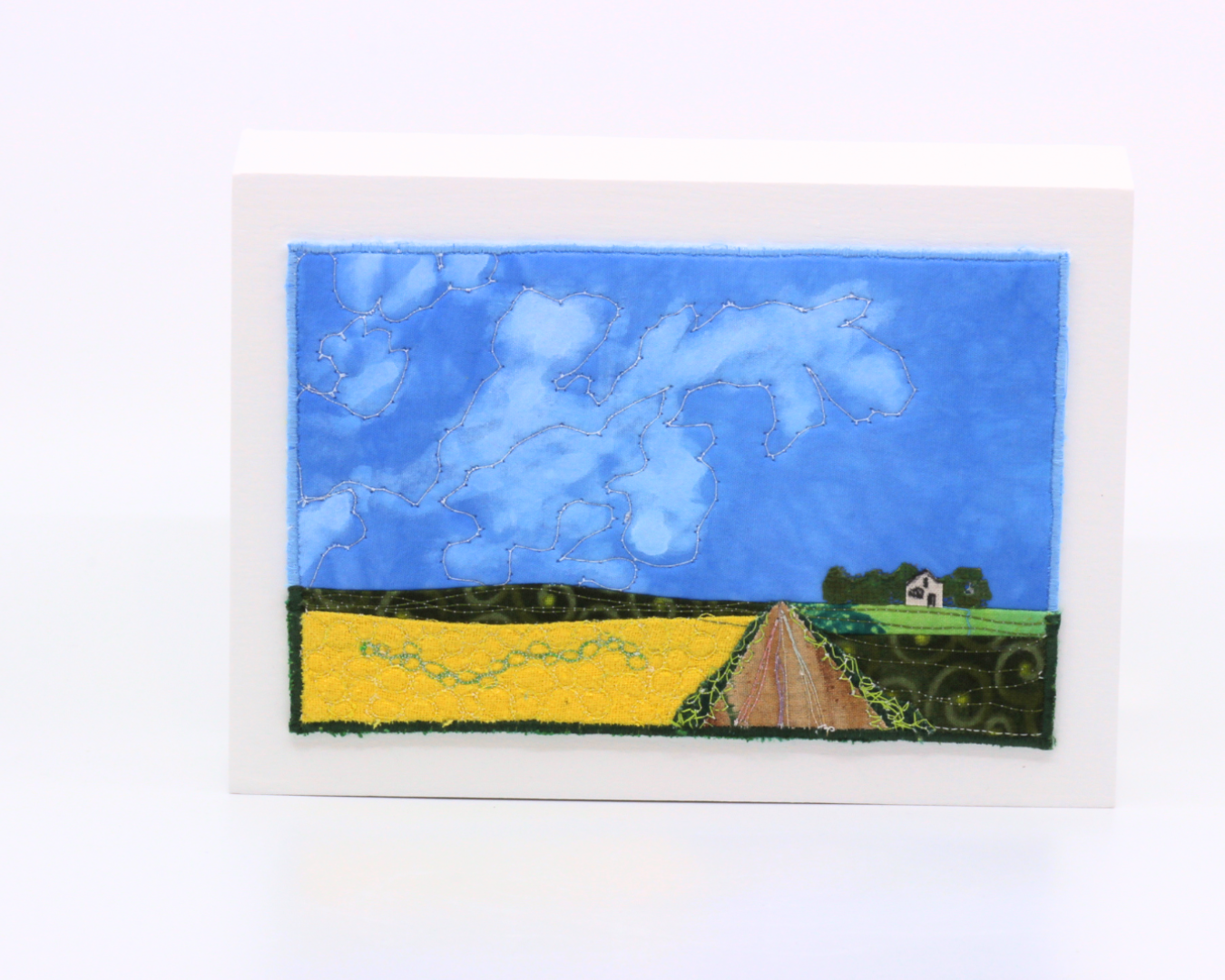 Saskatchewan Seasons: Canola Road - Fibre art