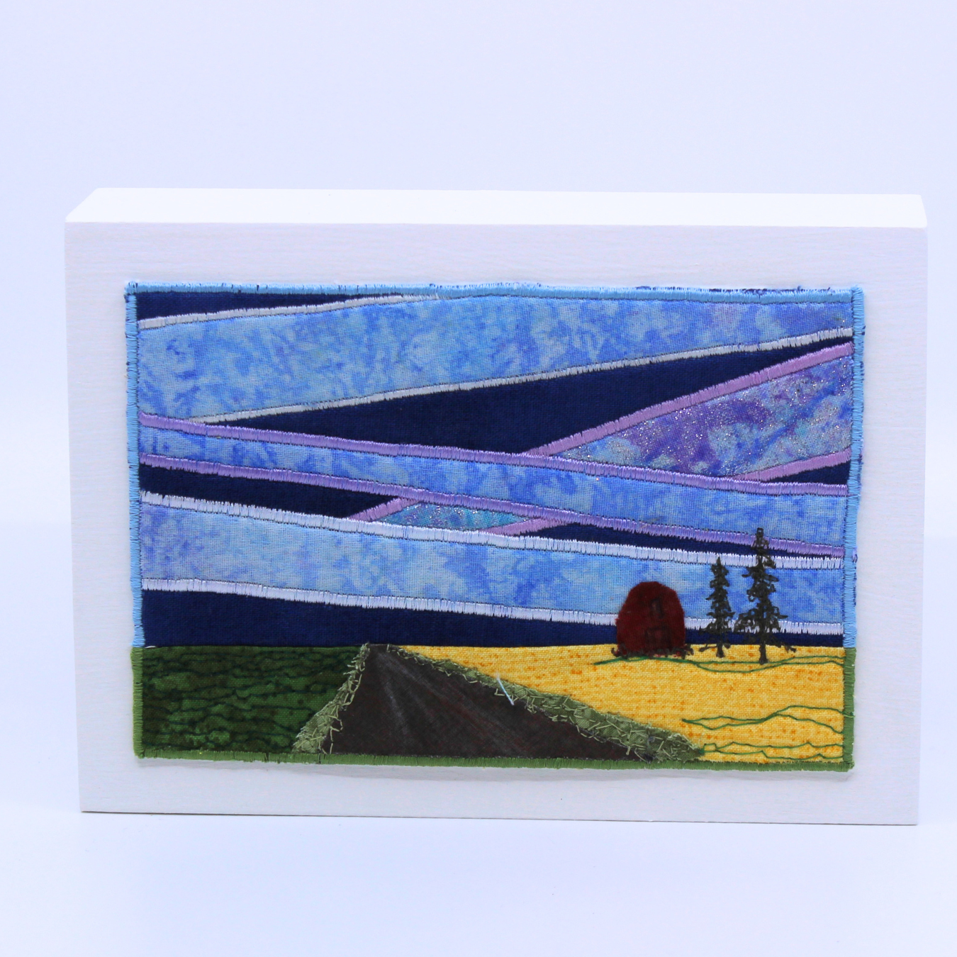 Saskatchewan Seasons: Canola and Barn - Fibre art