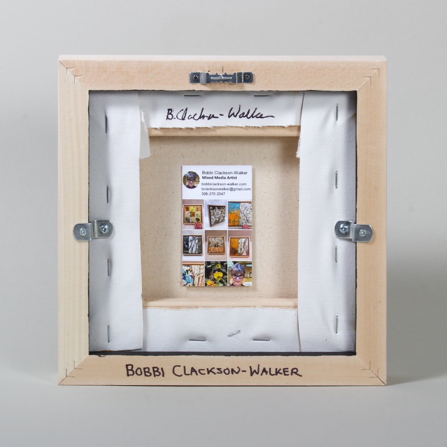 When the Wind Talks - Framed encaustic collage