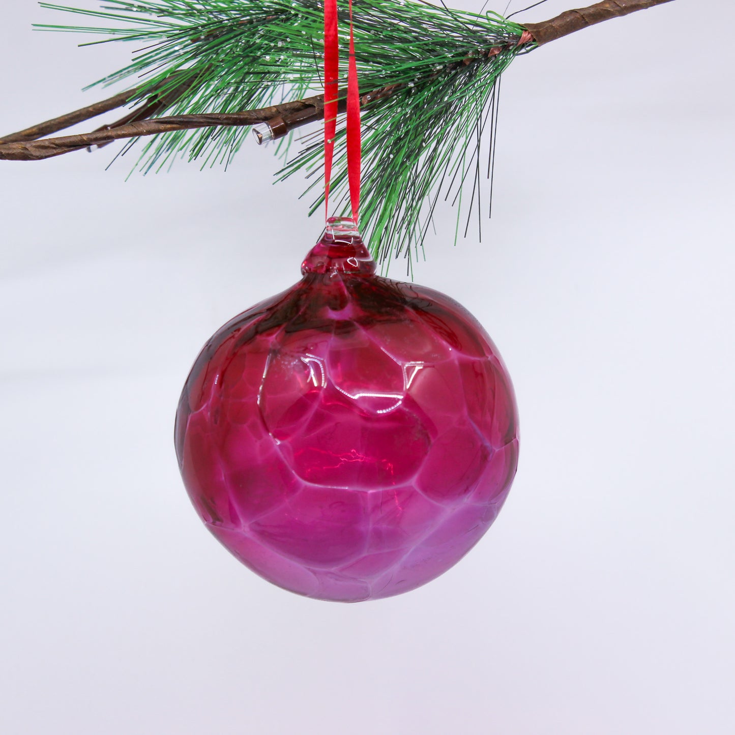Blown Glass Christmas Bauble Ornament