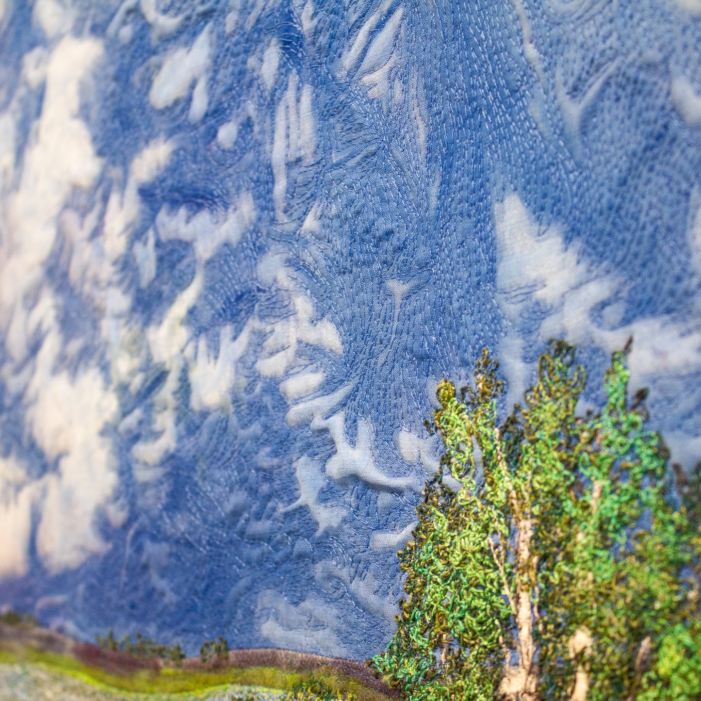 detail of embroidered