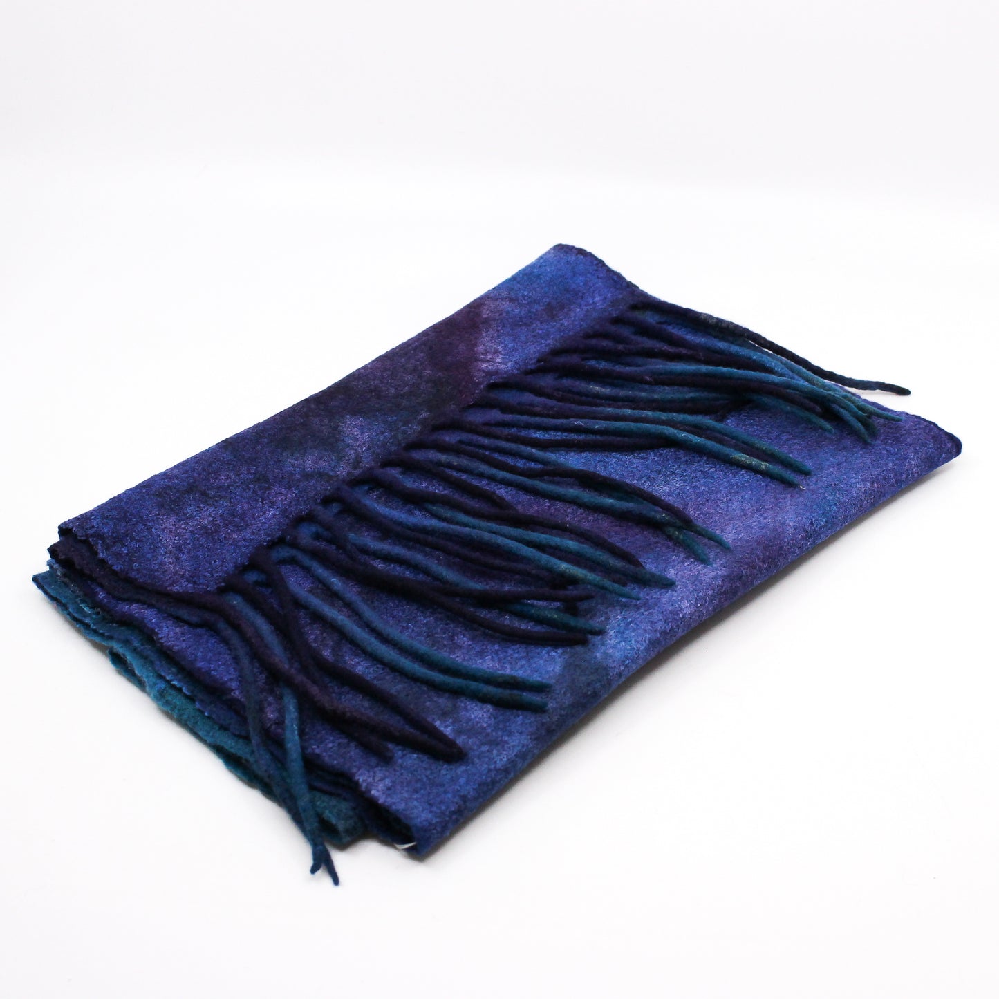 Blue felt scarf