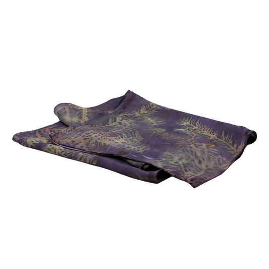 purple wool and silk scarf