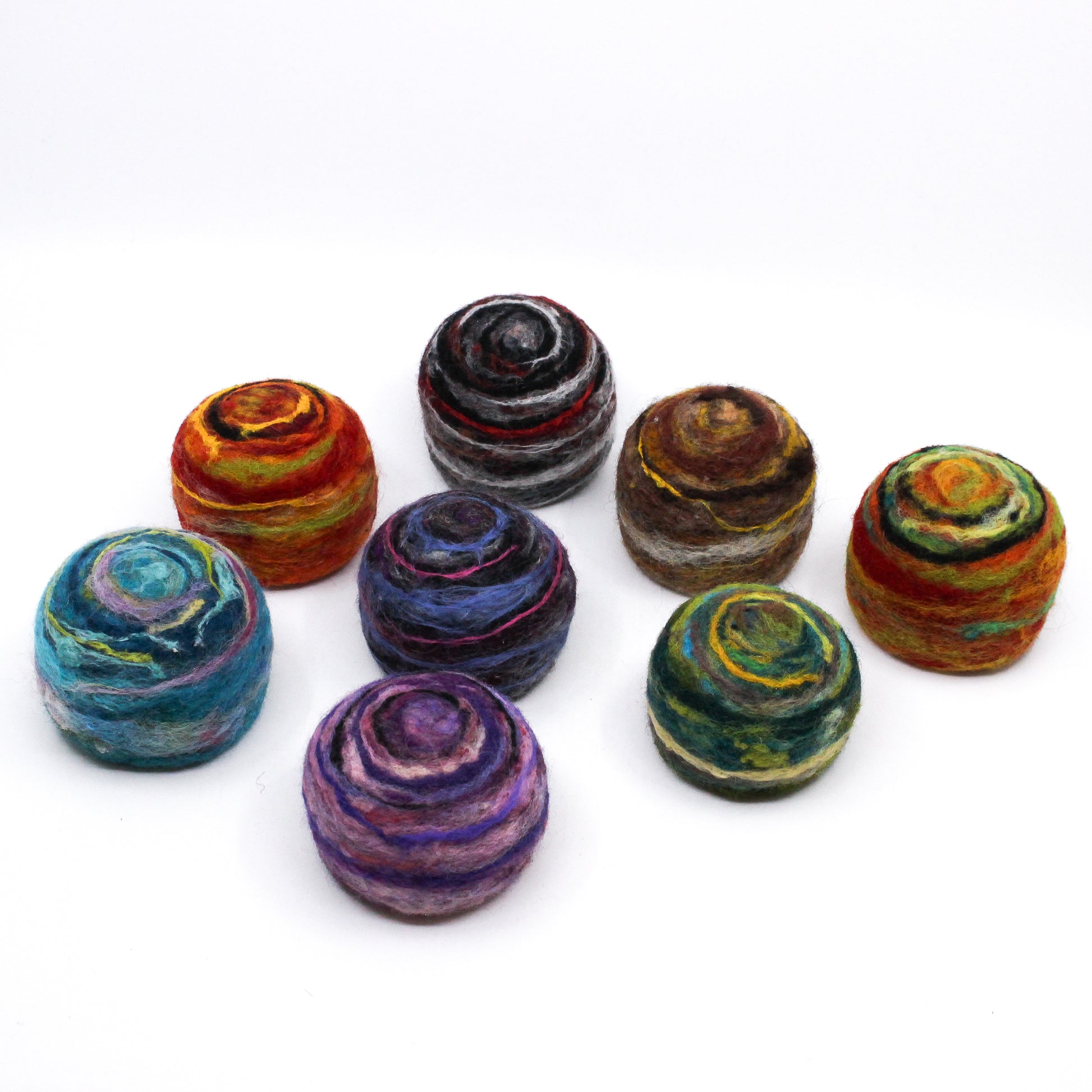 various colourful pin cushions