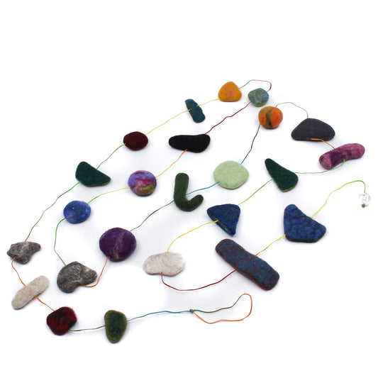 String of Felted Beads