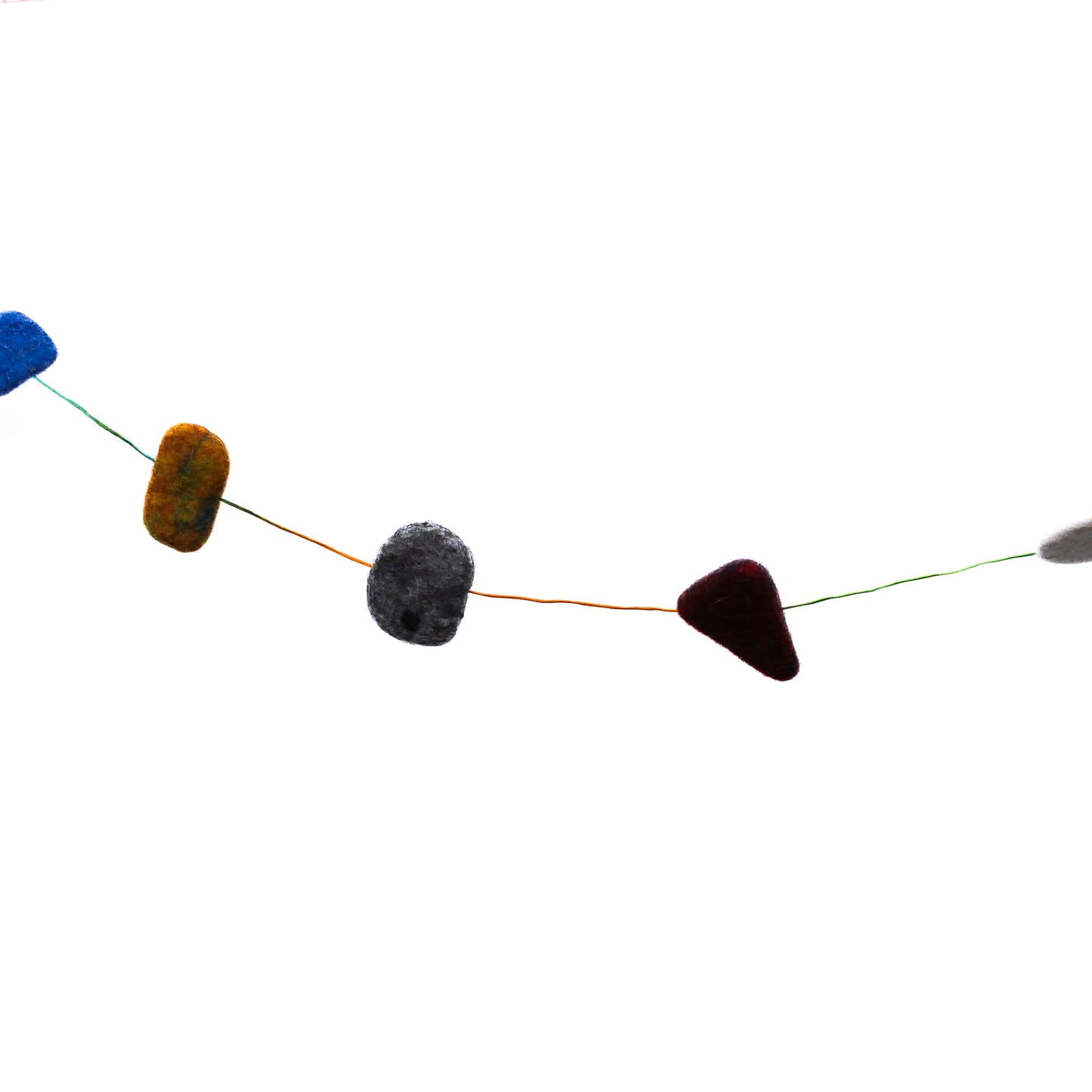 String of Felted Beads