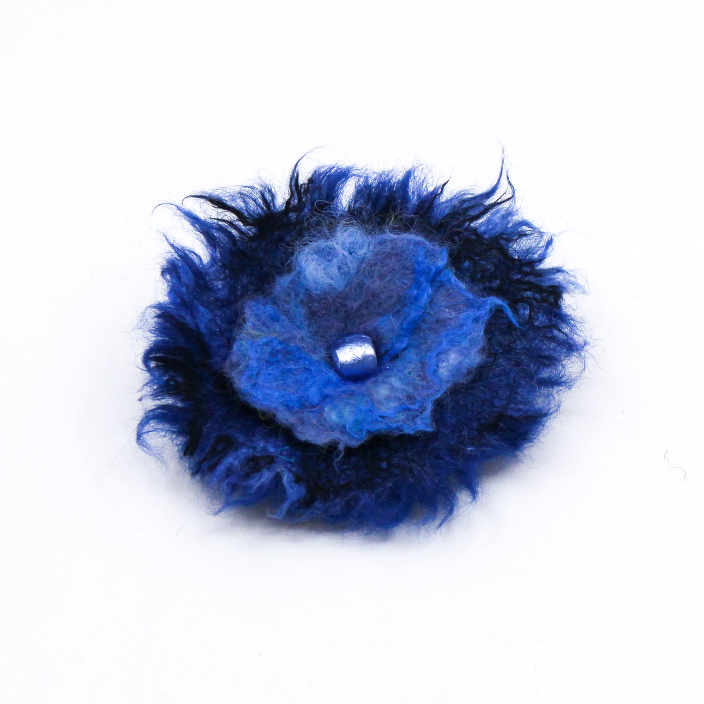 Dark blue flower pin