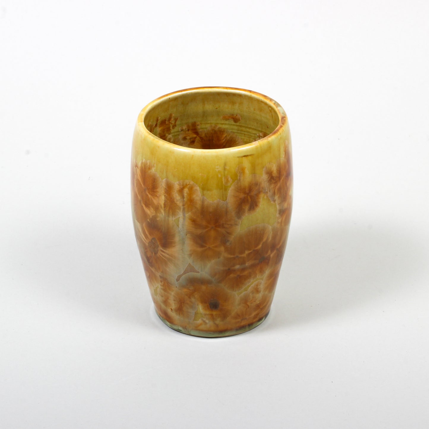 Wide Mouth Yellow Vase