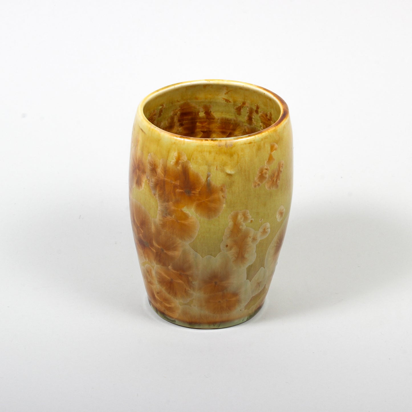 Wide Mouth Yellow Vase