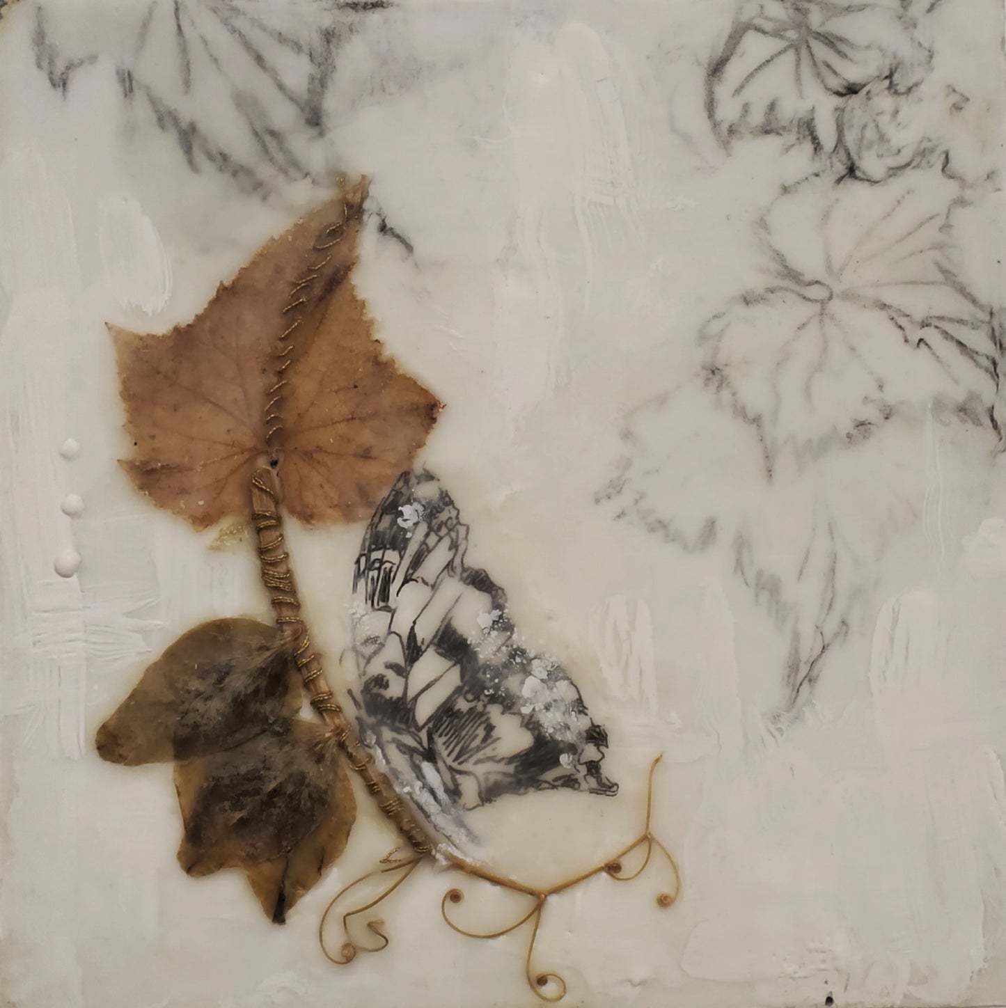 Metamorphosis - Encaustic collage
