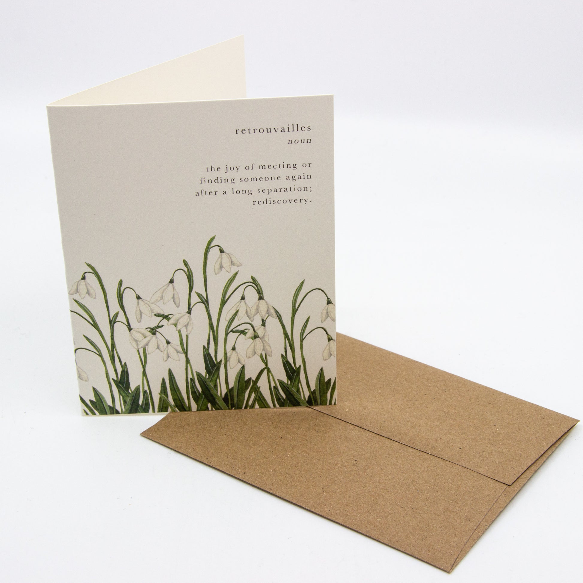 watercolour card of snow drops