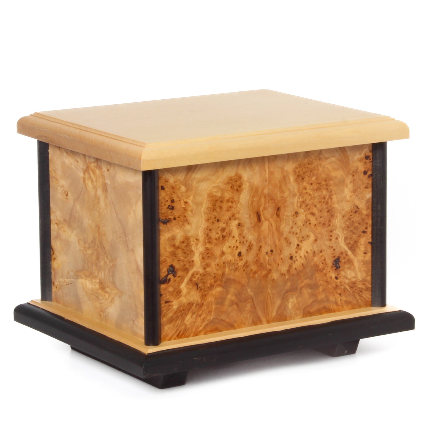 Wooden cube urn