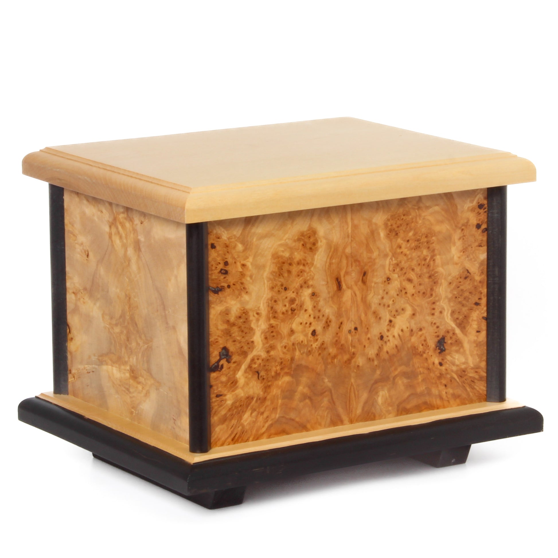 Wooden cube urn