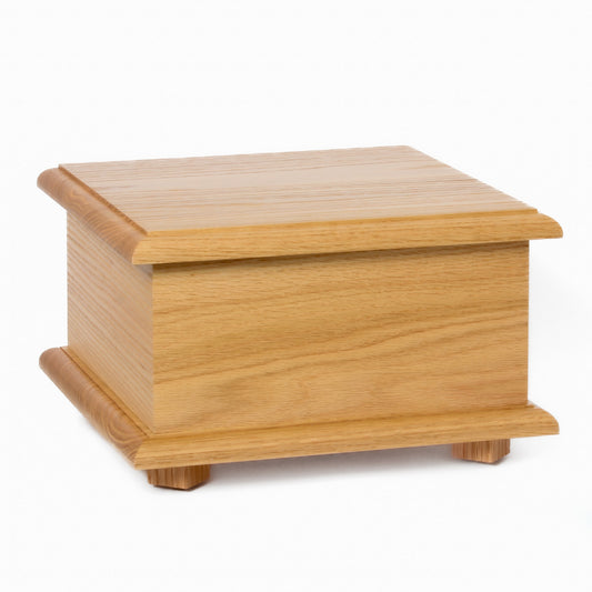 Wooden cube urn