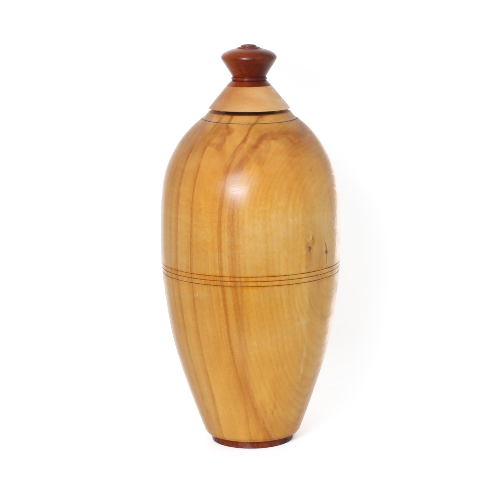 Wooden jar urn