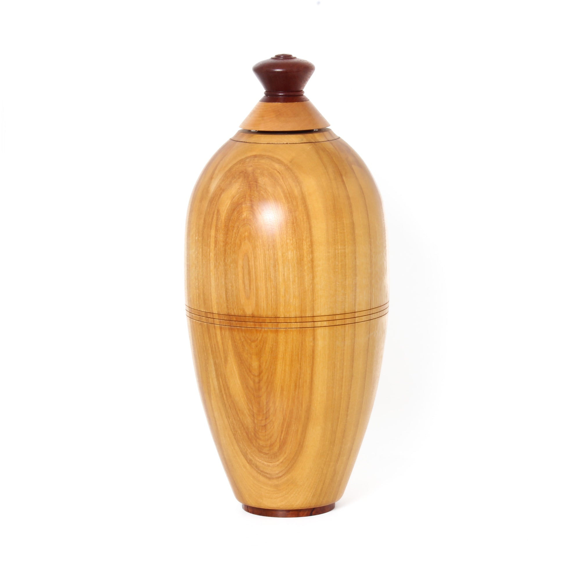 Wooden jar urn