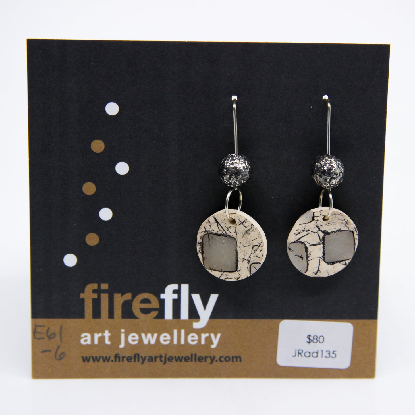 Dangle patterned polymer clay earrings