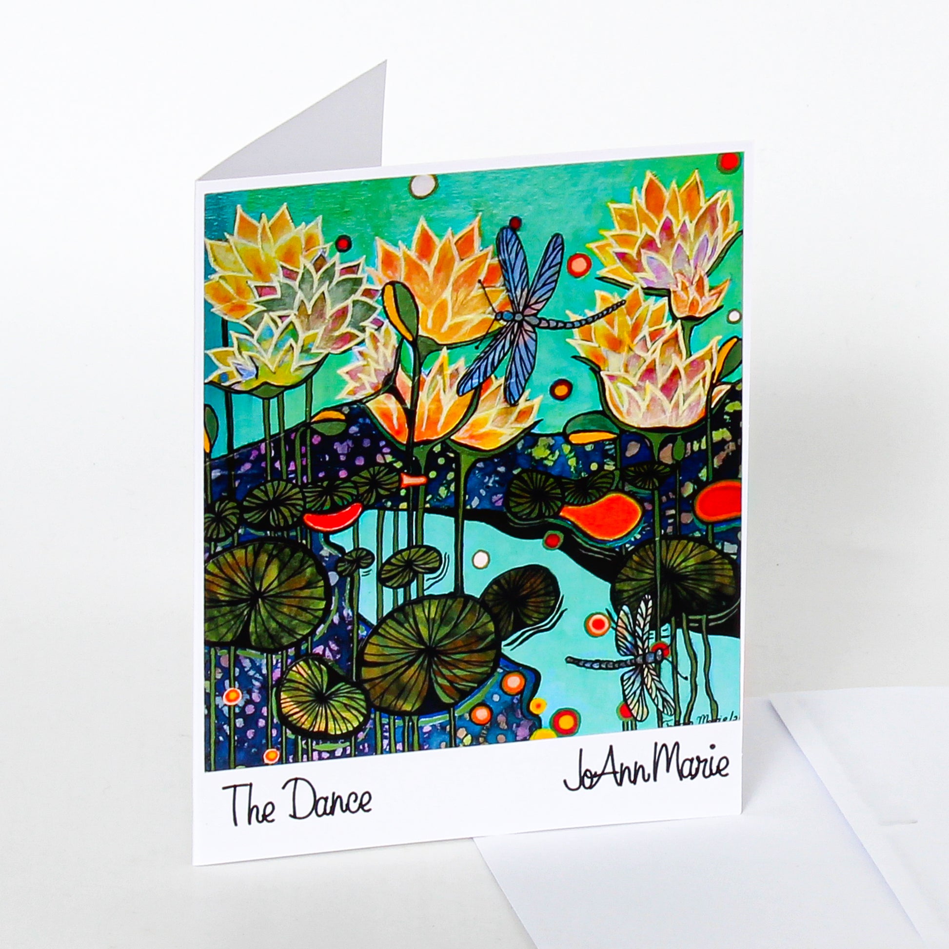 Art card of lilies and lily pads