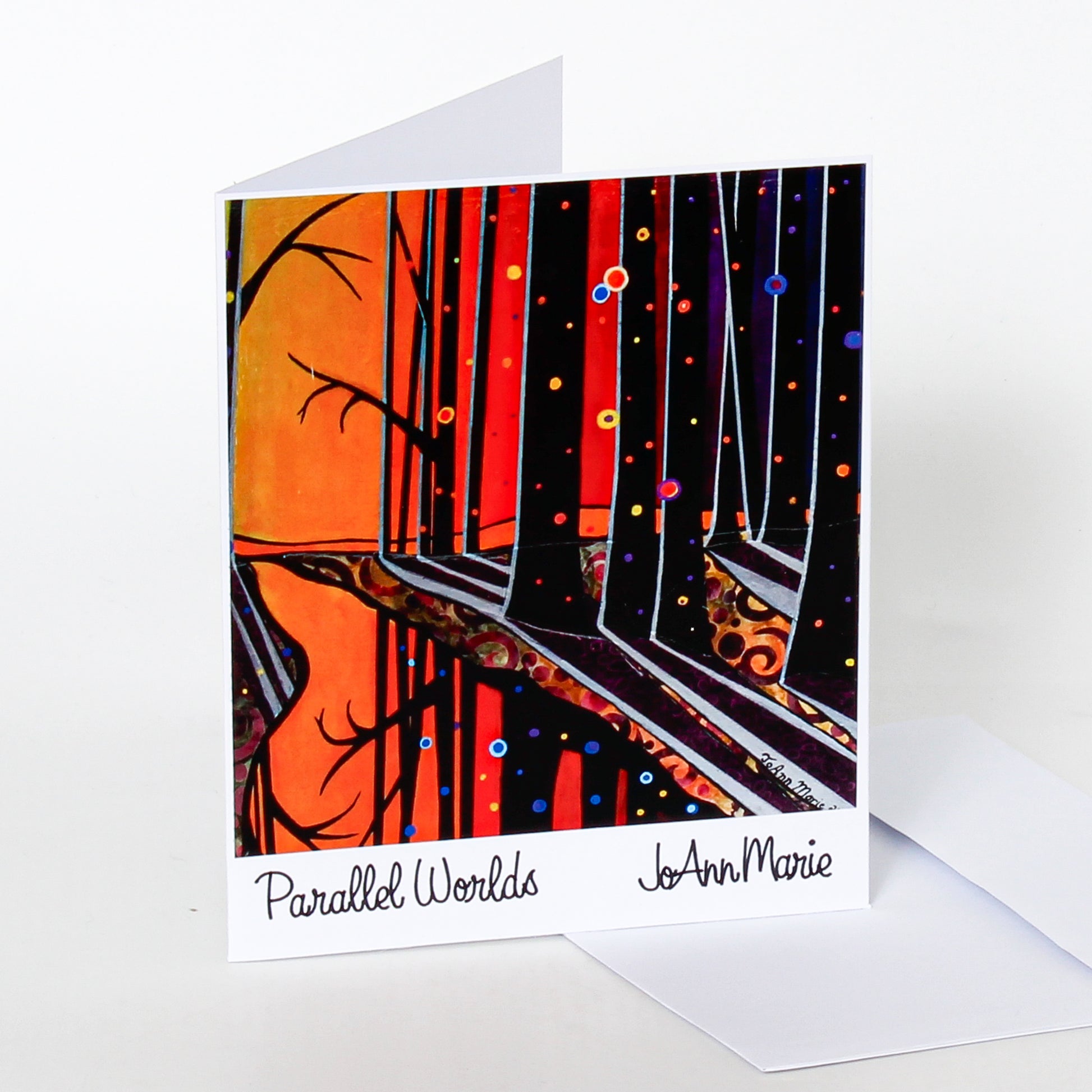 art card of orange forest