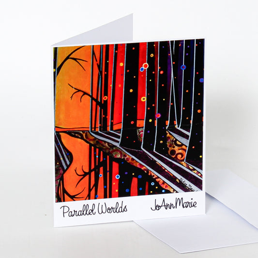 art card of orange forest