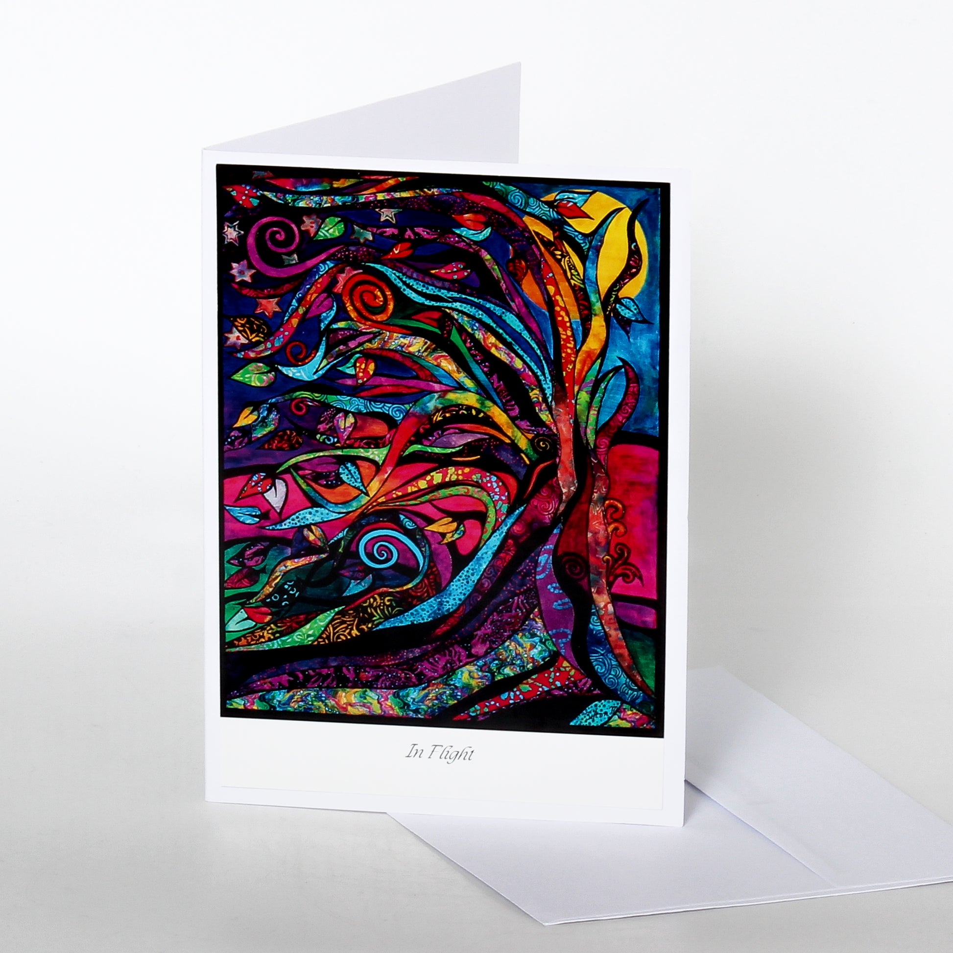 Art card of a colourful tree