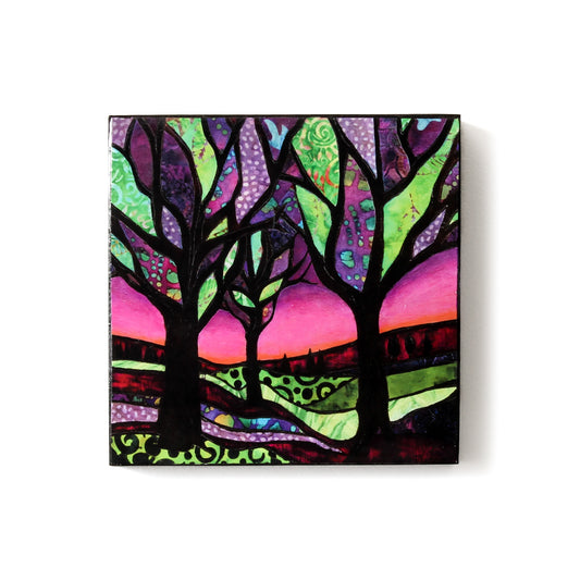 Twilight - Mixed media panel