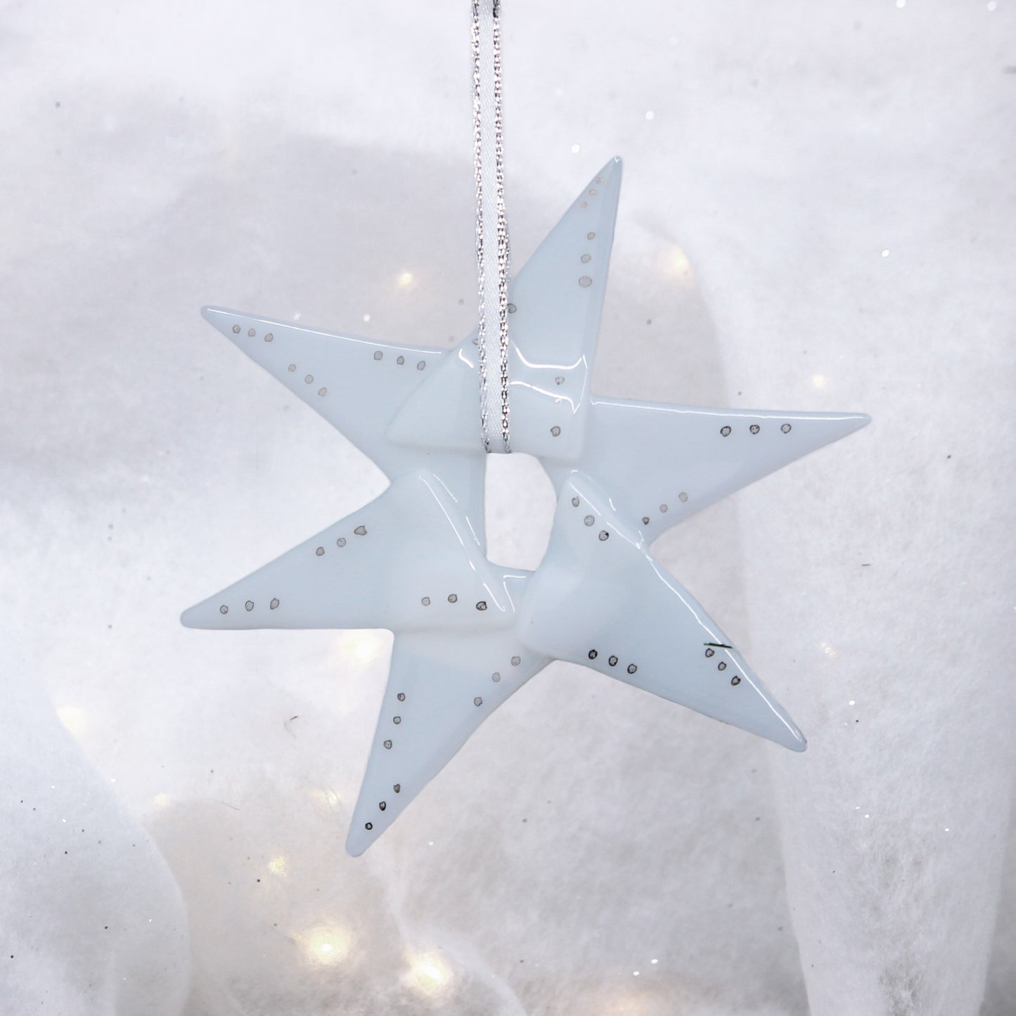 White glass star