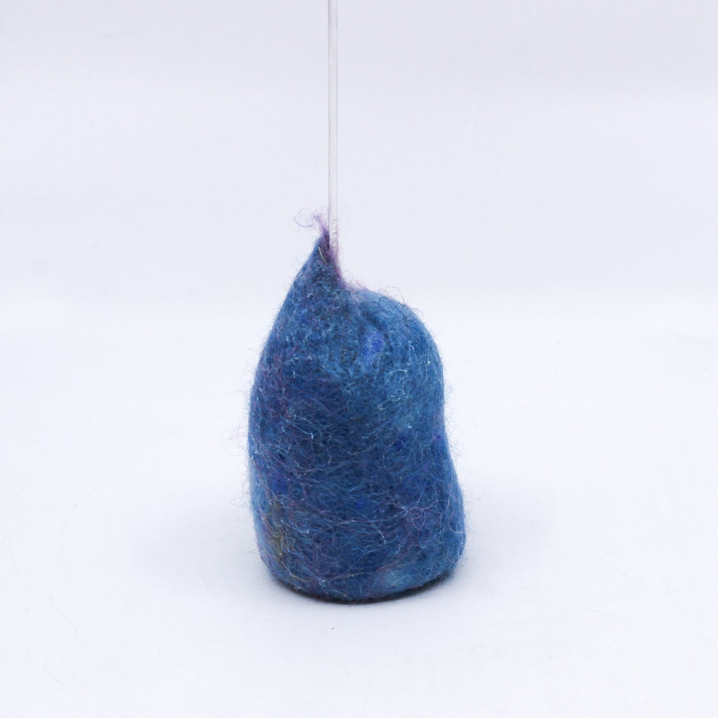 Blue felted photo clip