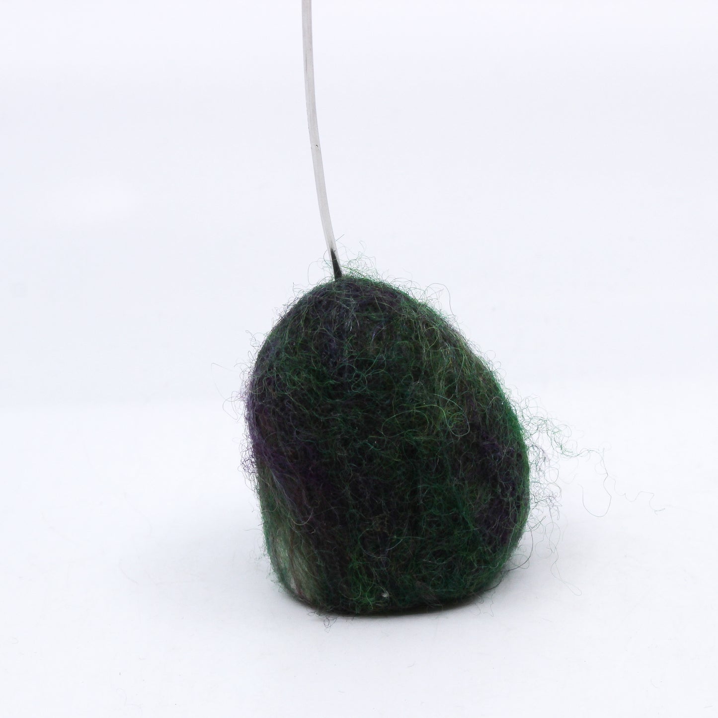 green felted photo clip