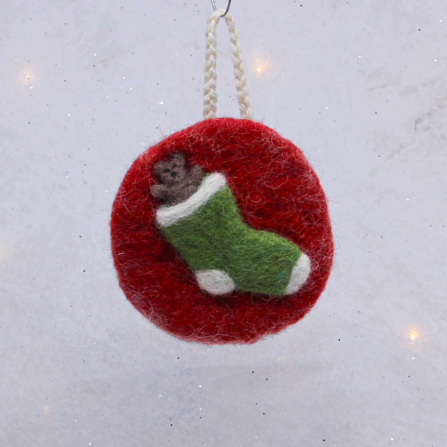 Stocking Stuffer Stocking Felted Ornament
