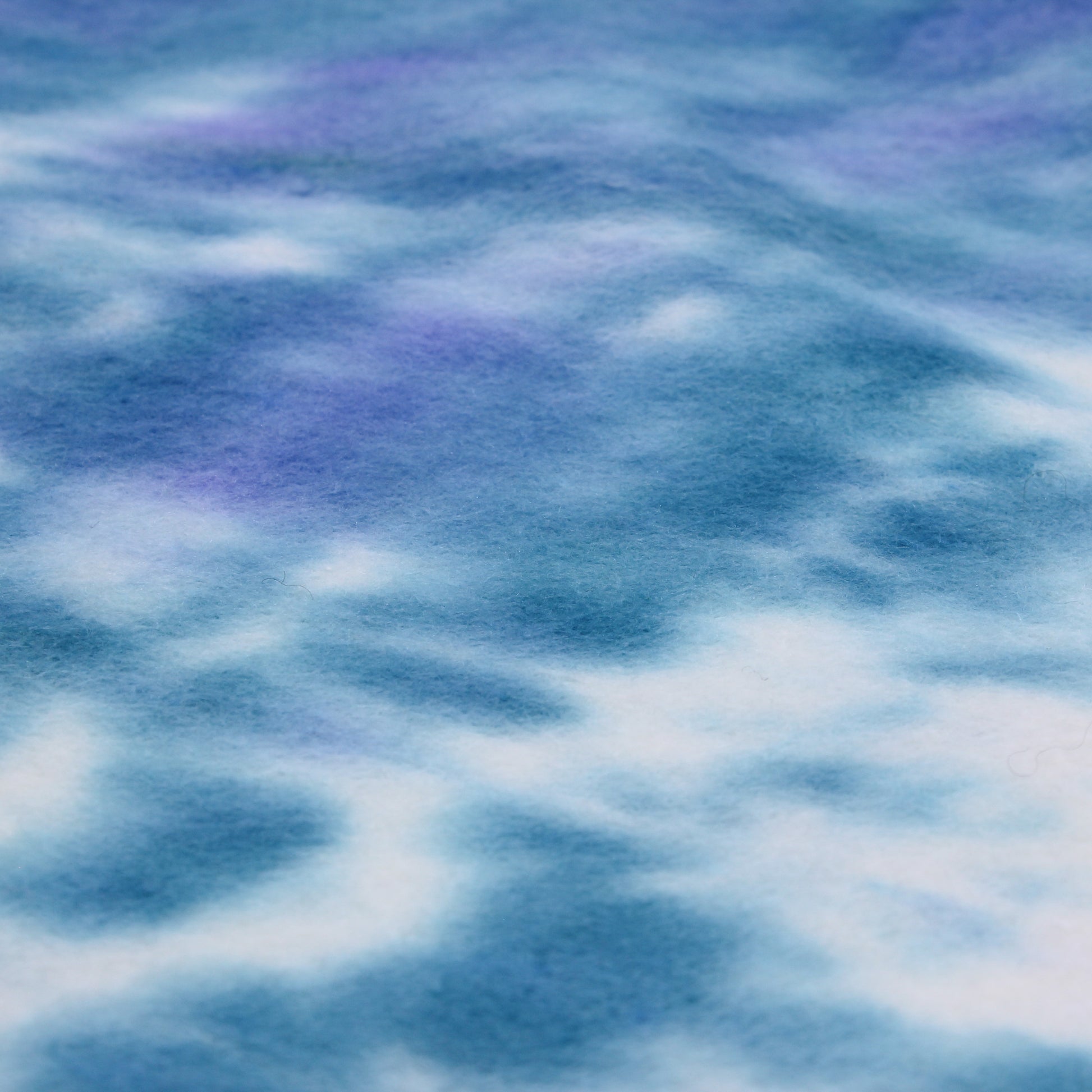 Blues and white felted scarf