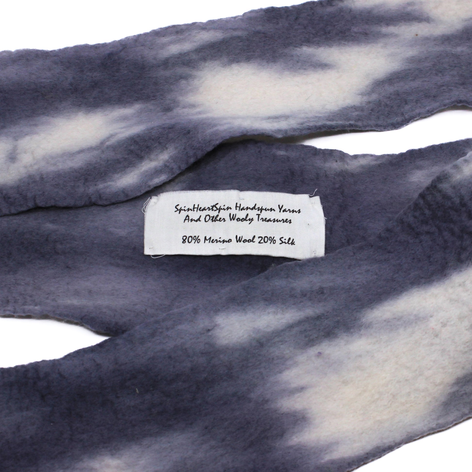 Grey and Blue felted scarf