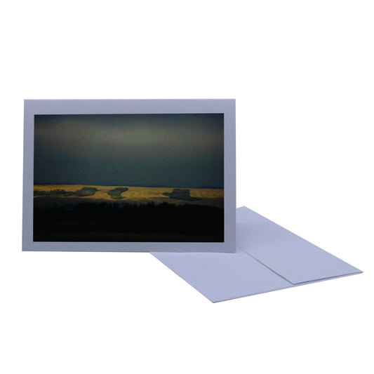 greeting card of a prairie valley