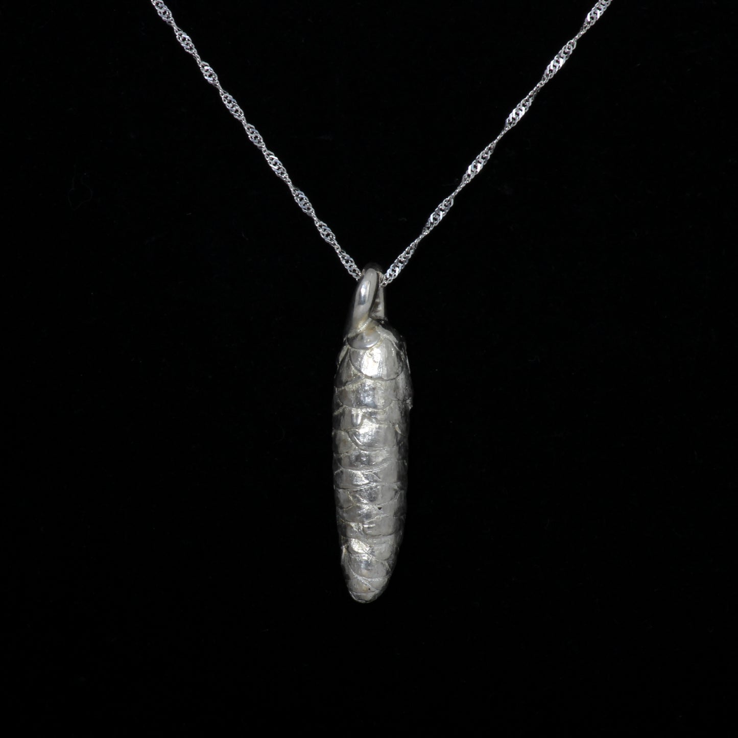 Silver cone necklace