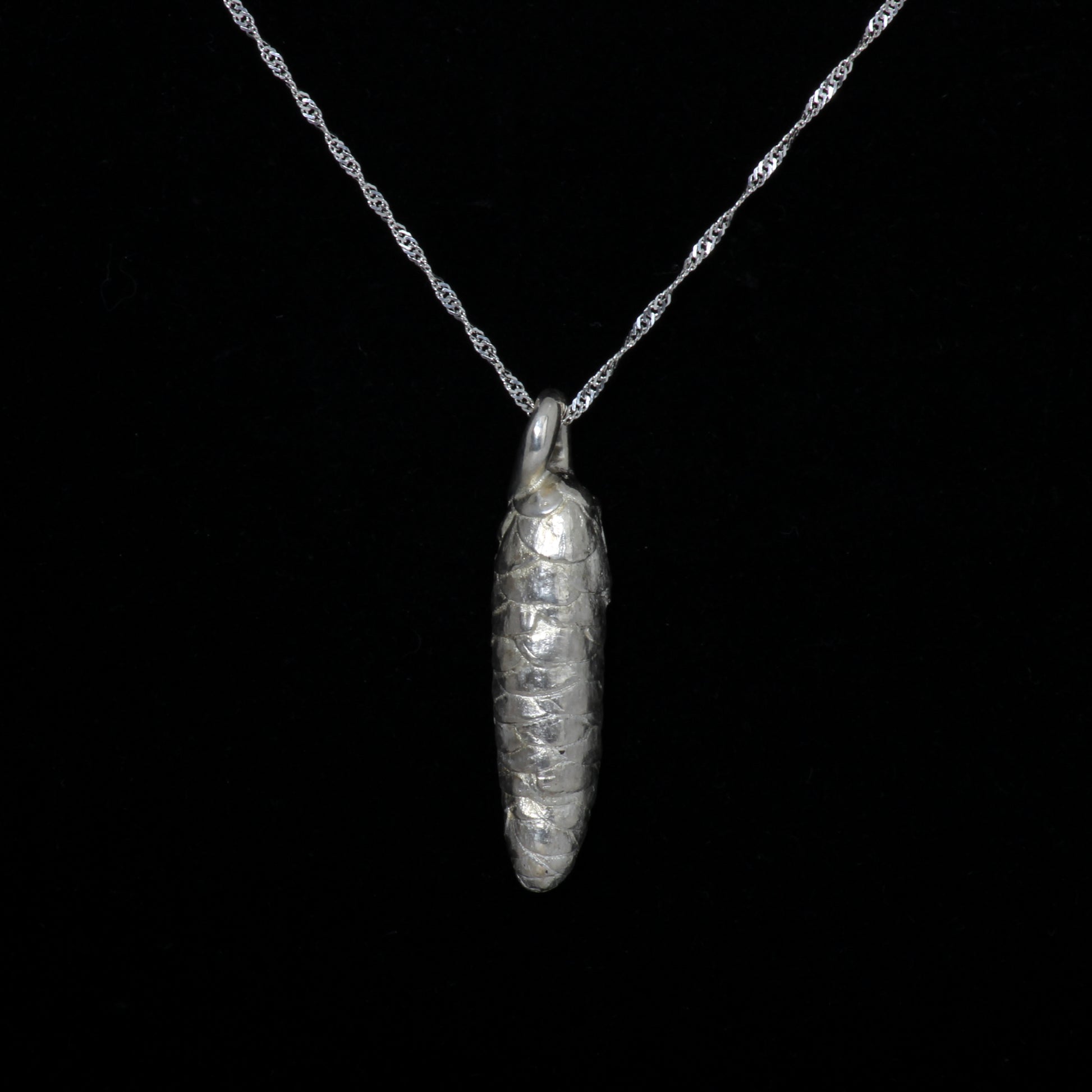 Silver cone necklace