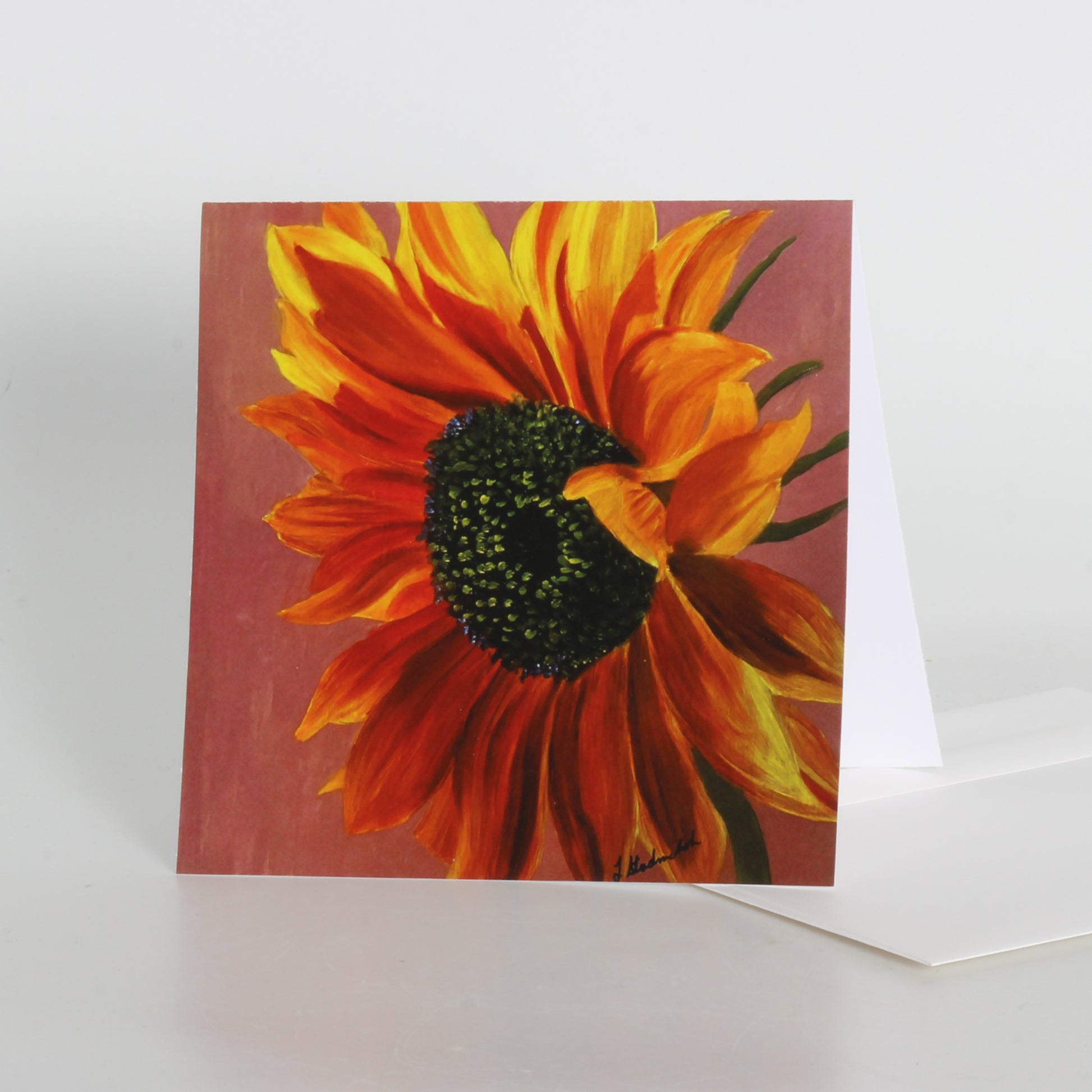 greeting card of a sunflower
