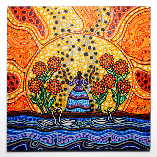 Walking in the Light - Acrylic painting