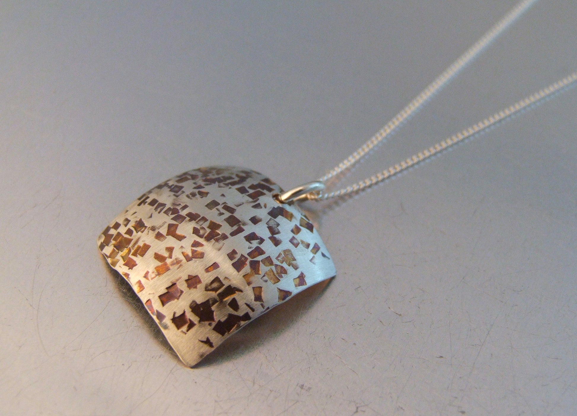 Square confetti necklace