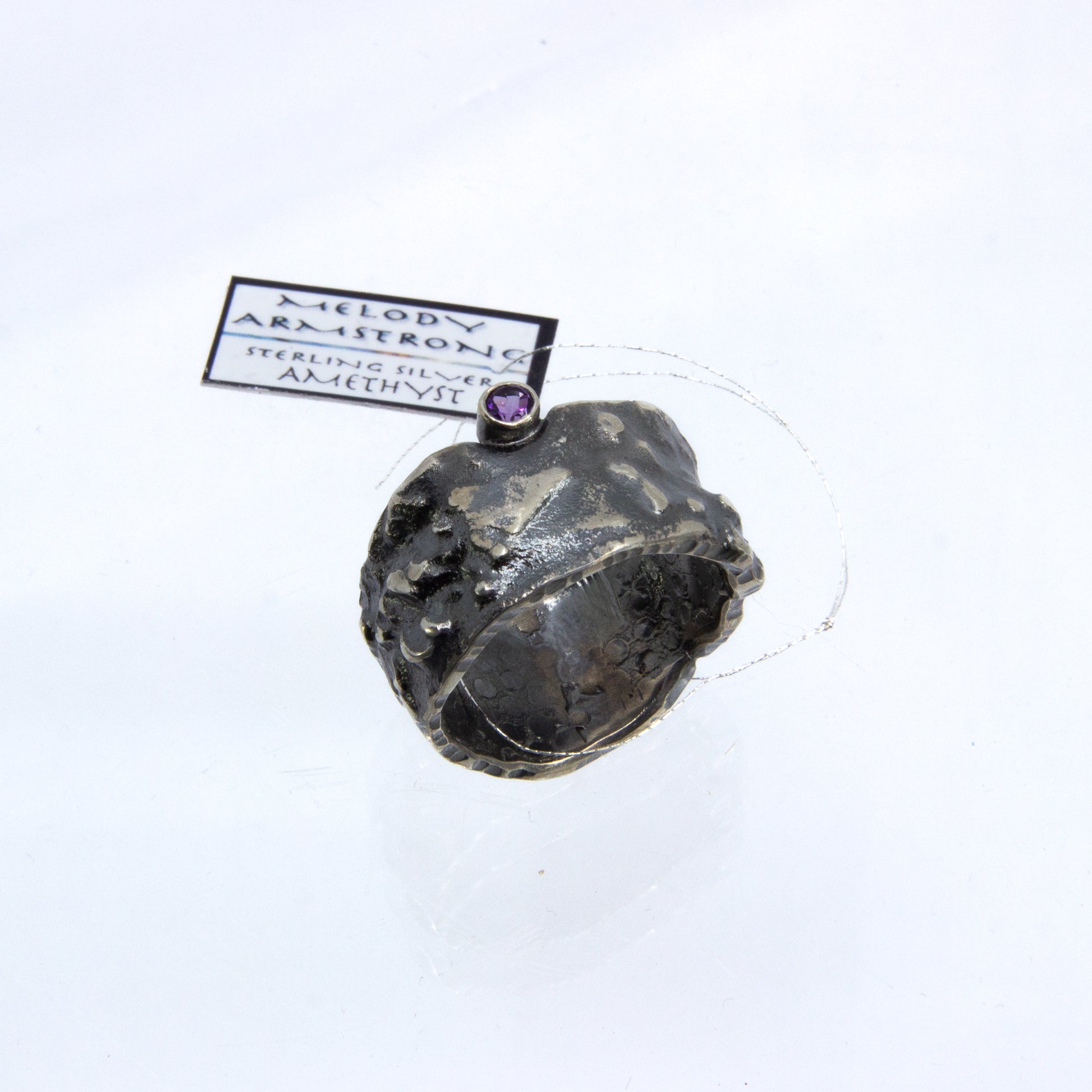 Chunky ring with purple stone