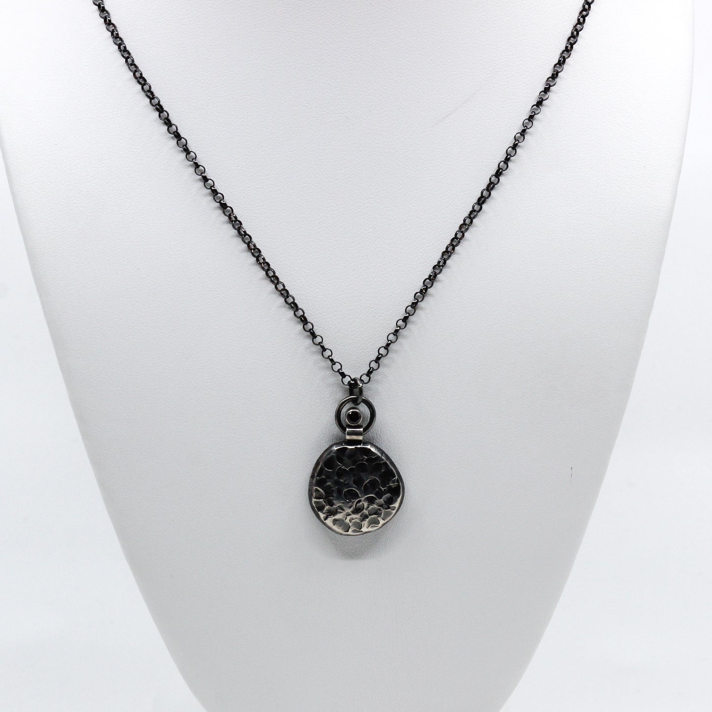 Textured pendant with zirconia