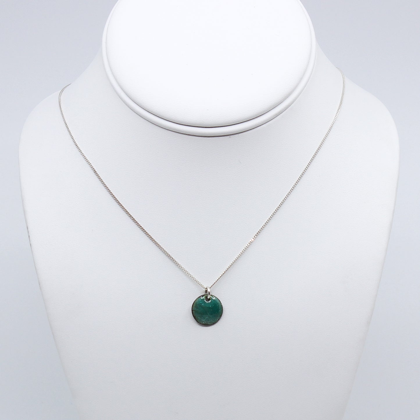 Aqua enamel neckalce