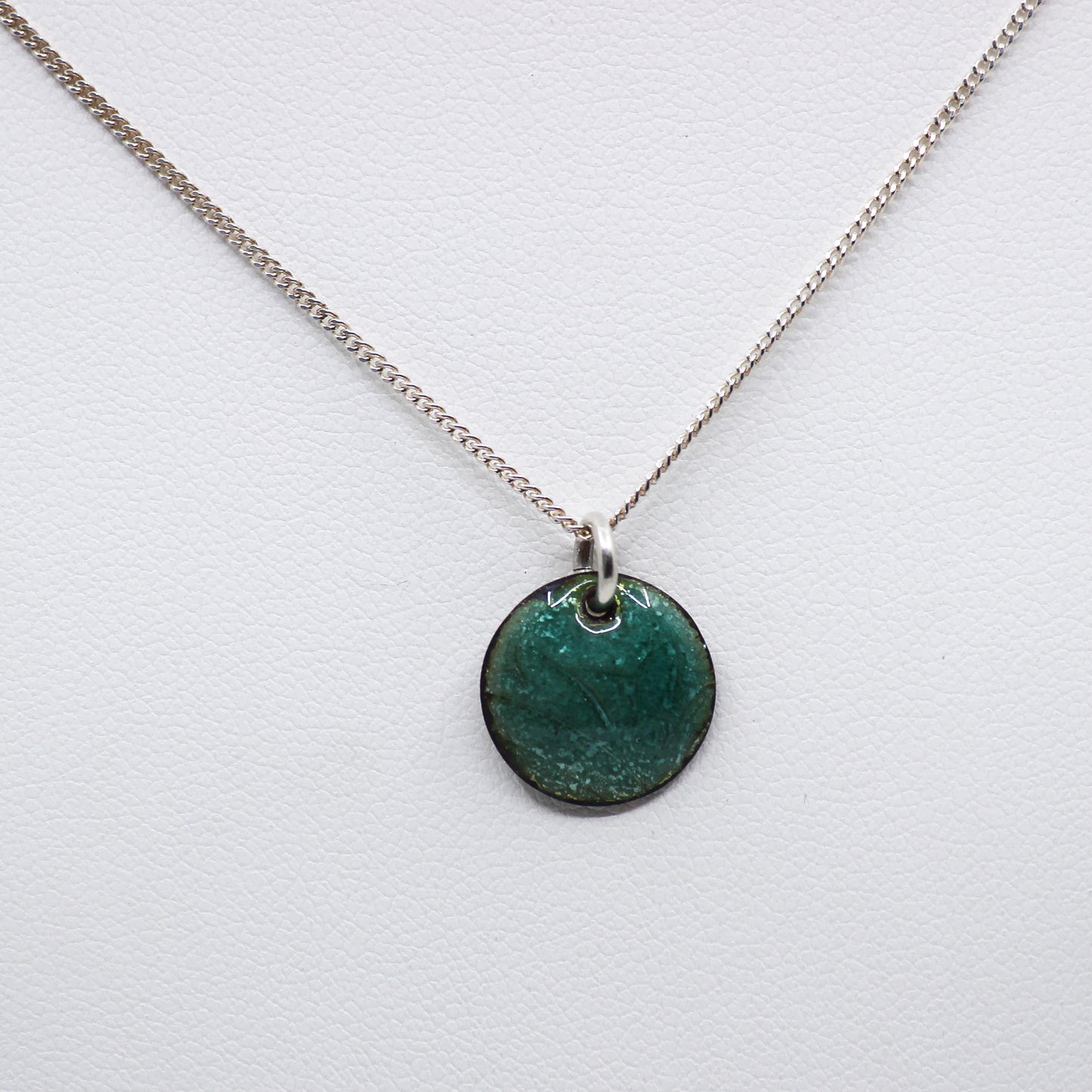 Aqua enamel neckalce