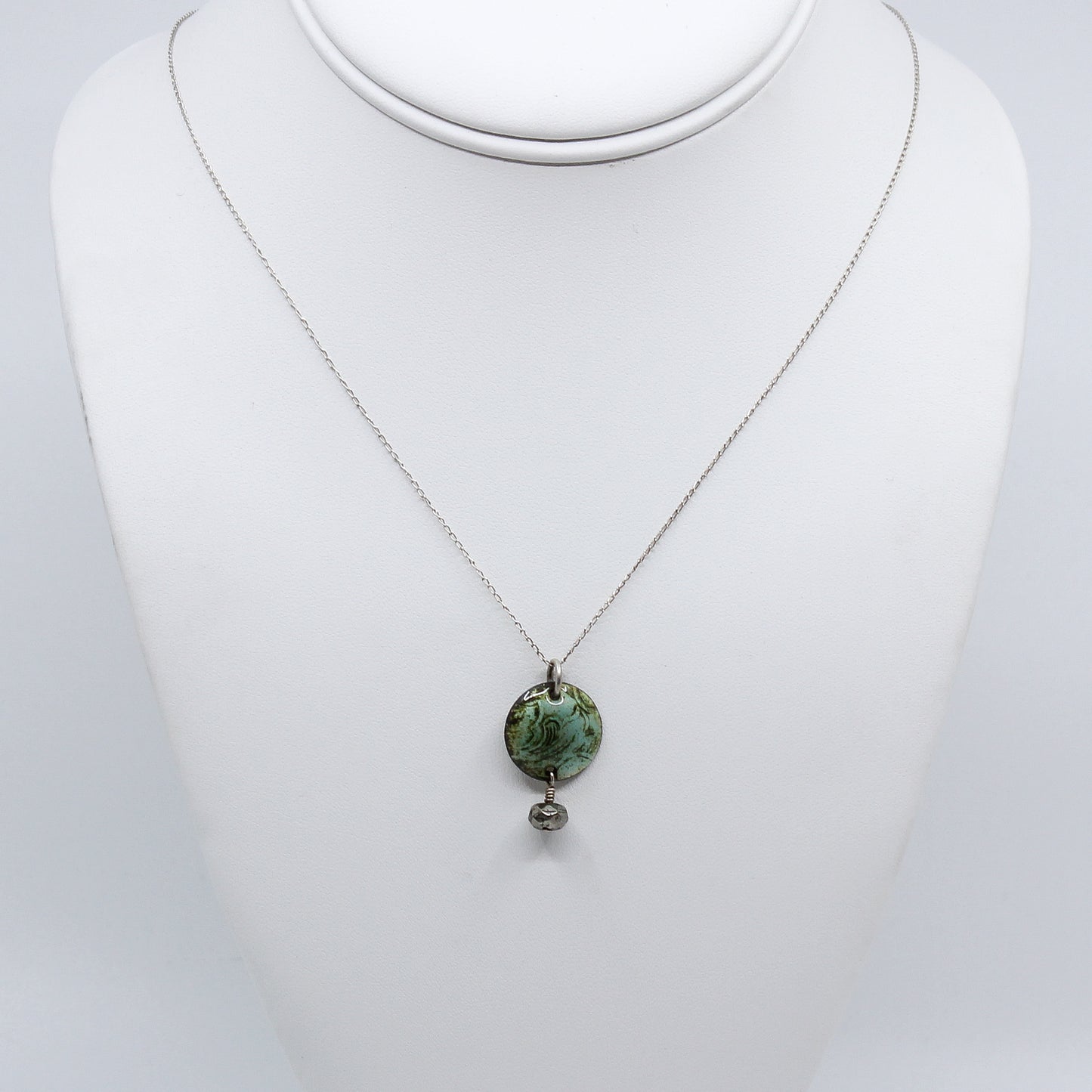 Mint enamel neckalce