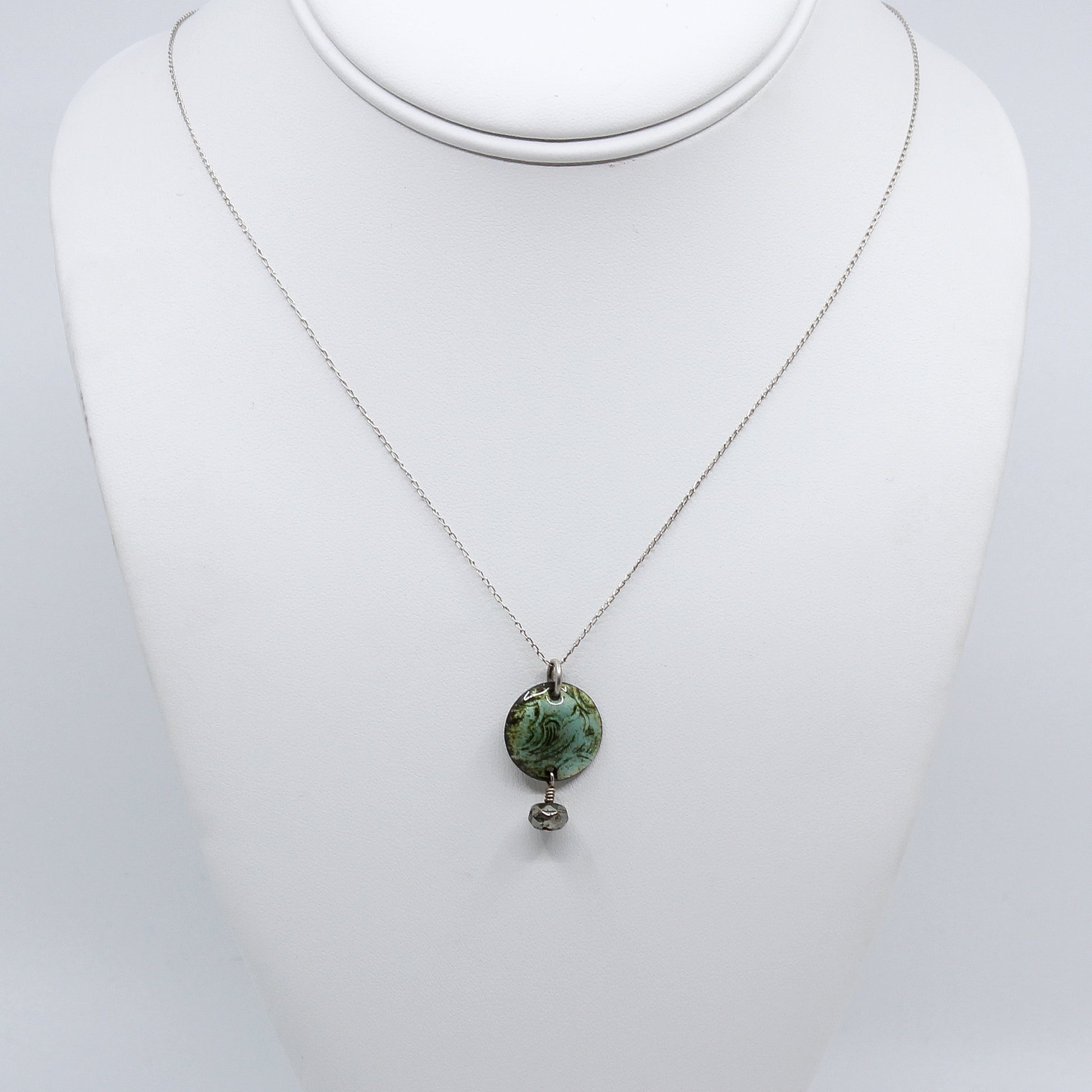 Mint enamel neckalce